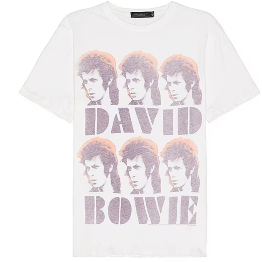 NWOT Men's David Bowie Junk Food Clothing Distressed T-shirt - Picture 4 of 7